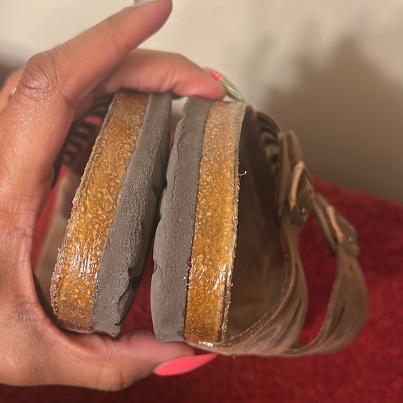 Birkenstock Granada Brown Oiled Leather 2 strap Sandals size 11 - Picture 12 of 17